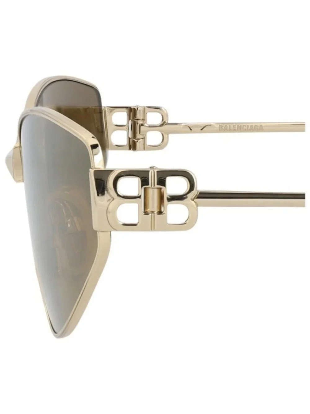 New Balenciaga Womens Cat Eye Gold Gold Bronze Fashion Designer Sunglasses